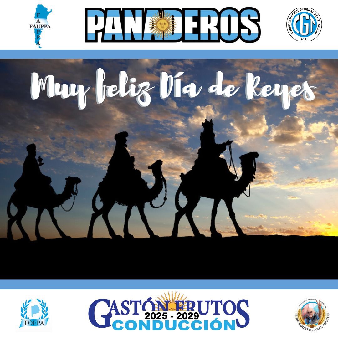 ❤️En este Día de Reyes saludamos a las familias panaderas y, especialmente, a las niñeces, que mantienen viva la ilusión y la esperanza en cada hogar.

Feliz Reyes! 🤴🤴🏿🤴🏽

GASTÓN FRUTOS CONDUCCIÓN