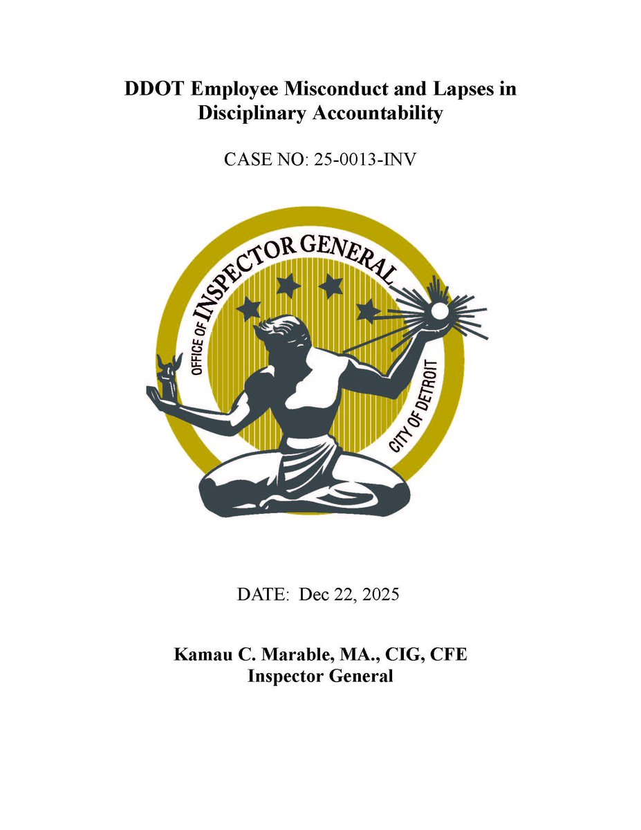 City of Detroit Office of Inspector General tweet media