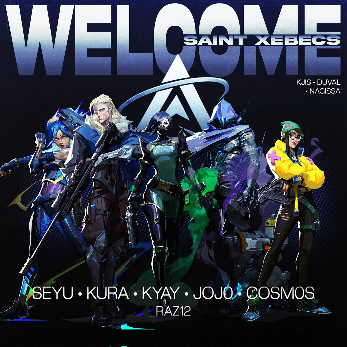 SAINTeSportsCOL's tweet image. 🎉 ANNOUNCING 🎉

SAINT XebecS official new DACH Roster!

Players:
@seyuval
@LFTkyay 
@mojojojoVAL 
@kura_vlr
@Algot_dahl 
@Raz12__

Coaches:
@SNTkijS 
@duvalttv 
@Gonojo_ 

Show some love to our players and coaches and @AltCoachingVal for partnering with us! ❤️