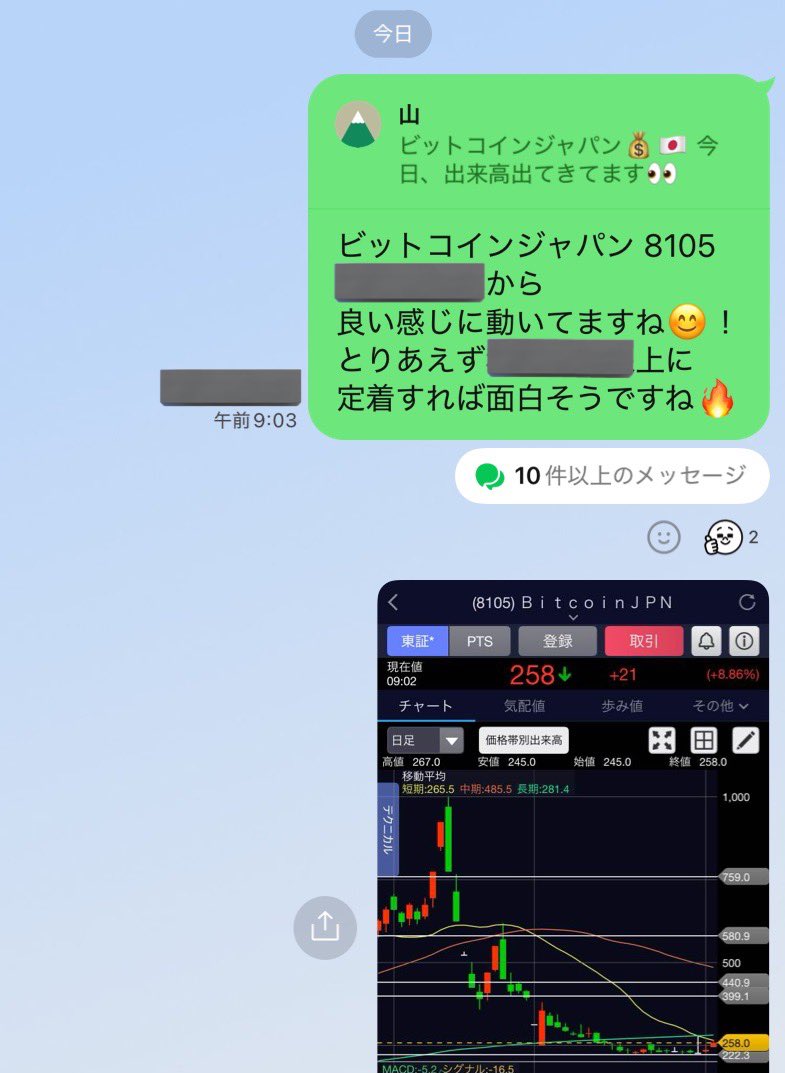 ビットコインジャパン 8105 ナイスタイミングでしたね🔥 爆益おめでとうございます🎉🎉