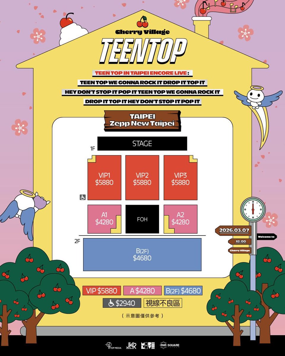 rnrsquaretw's tweet photo. TEEN TOP IN TAIPEI ENCORE LIVE : TEEN TOP WE GONNA ROCK IT DROP IT TOP IT HEY DON’T STOP IT POP IT TEEN TOP WE GONNA ROCK IT DROP IT TOP IT HEY DON’T STOP IT POP IT

演出時間｜2026年3月7日 18:00
演出地點｜Zepp New Taipei 
詳細內容IG：https://t.co/c2mrq2yvxK https://t.co/AVqjwwgEMq