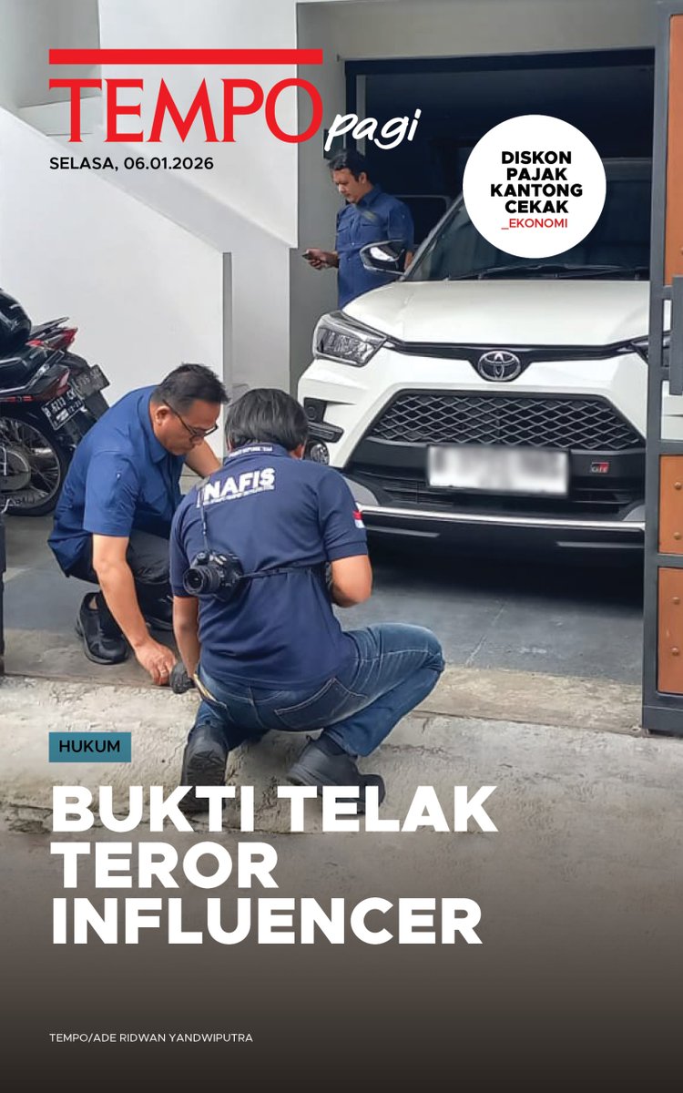 tempodotco's tweet image. Polisi sudah mengantongi banyak bukti petunjuk teror terhadap pengkritik pemerintah. Pelaku teror masih berkeliaran.

#TempoPlus