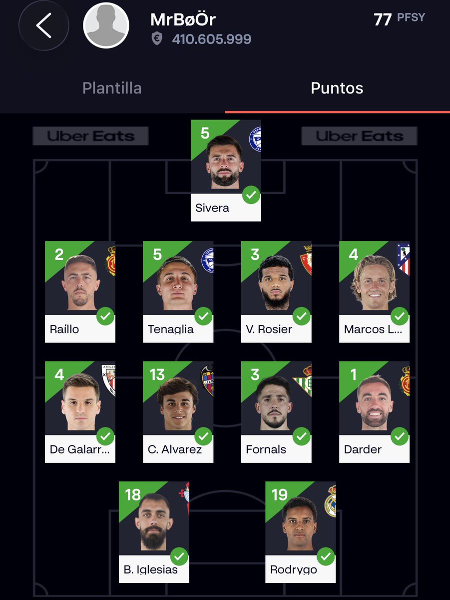 📆 Jornada 1️⃣8️⃣ #LLFSrMinguez3 I 🏆 <a href="/LaLigaFantasy/">LALIGA Fantasy</a> 
⭐️Patrocinador oficial ⤵️
<a href="/DeporteParaiso/">Paraiso del Deporte</a> 

🤩 Ganador Jornada 
 <a href="/MrBoOr97/">MrBøÖrツ🍦🫧</a> 

📊 Clasificación General 
🥇 <a href="/PUCELAN0/">Code: Violeta</a>
🥈 <a href="/QuiqueRuiz2/">Quique Ruiz</a> 
🥉 @cometemiscaga