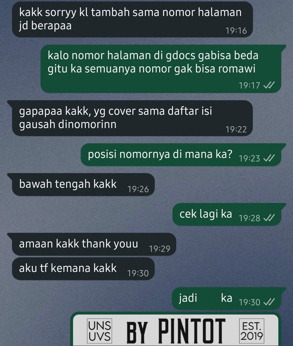 jasa joki daftar isi otomatis, table of content, nomor halaman otomatis,page numbering by Pintot 👍🏻 

proposal skripsi, file, dokumen, makalah, tugas