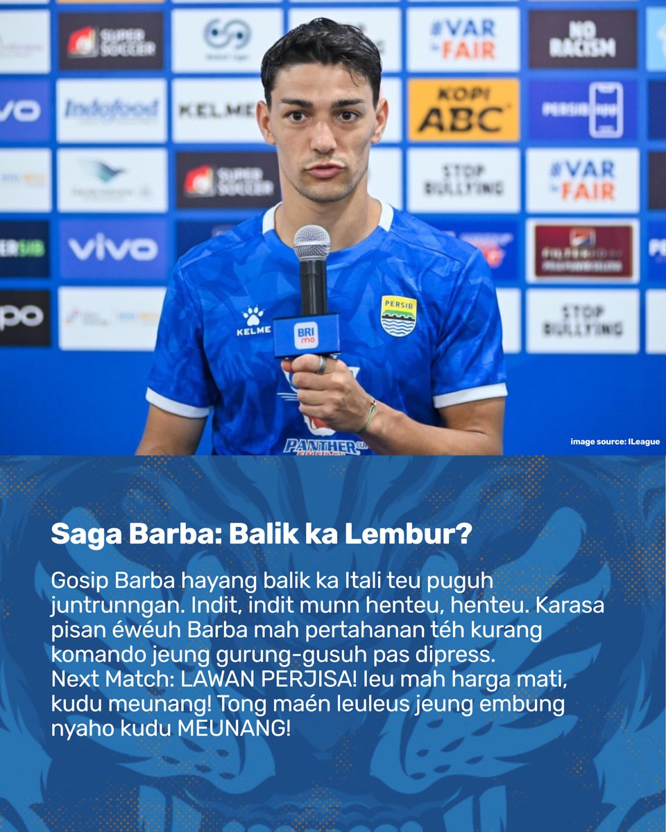 Gagal mawa 3 poin ti Kediri gara-gara maén butut jeung "cilepeung"! Skor 1-1 karasa jiga éléh sabab posisi puncak kapaksa dilepas deui.

➡️ Baca LPM Lengkapna di karyakarsa.com/stdsiliwangi/a…

#stdsiliwangi #laporanpandanganmata #persib
