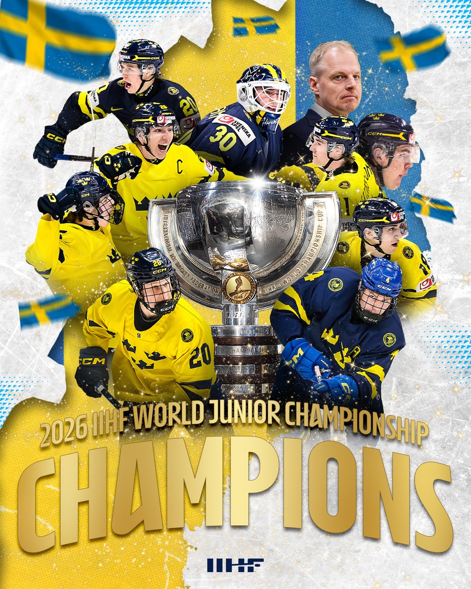 IIHFHockey's tweet image. YOUR 2026 #WORLDJUNIORS CHAMPS 🏆@trekronorse #IIHF