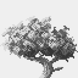 They're turning the tree's gray