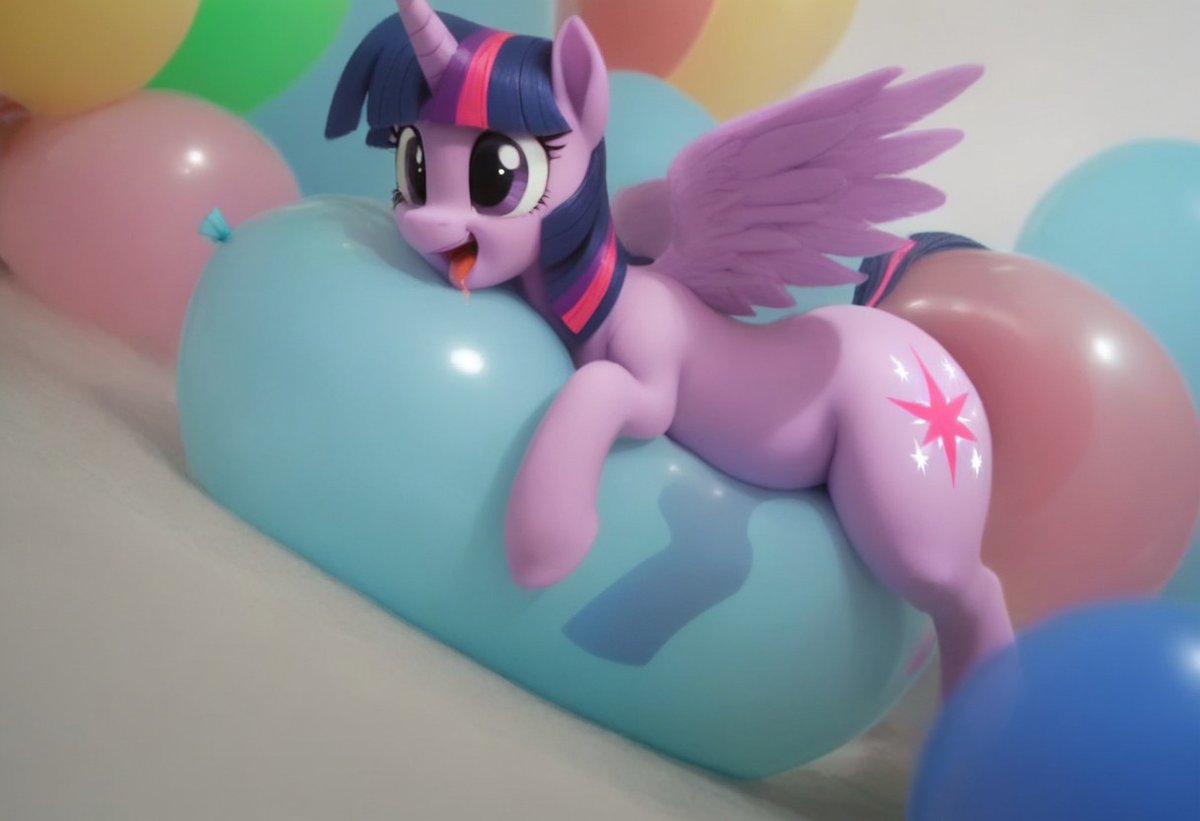 Who wants to join twilight sparkle  play with pinkie pie Balloons