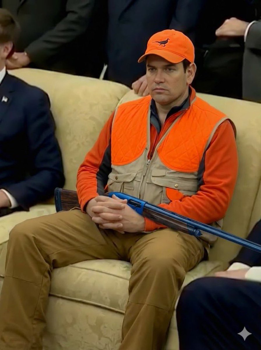 amuse's tweet image. BEING MARCO: Rubio finding out he’s got to run Iran, Venezuela, Minnesota, and Hilton…