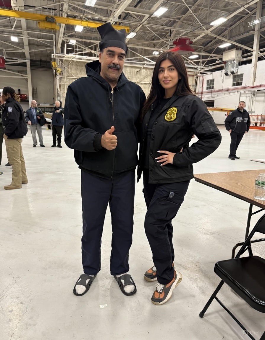 Maduro is seen clicking pics with Mia Khalifa in US detention.