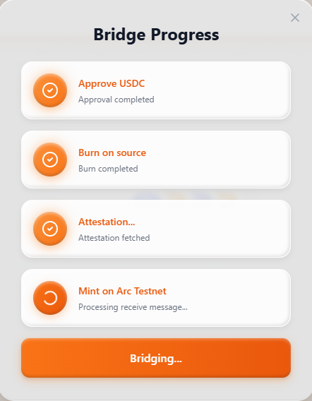 Defi On Chain(Arc testnet) tweet media