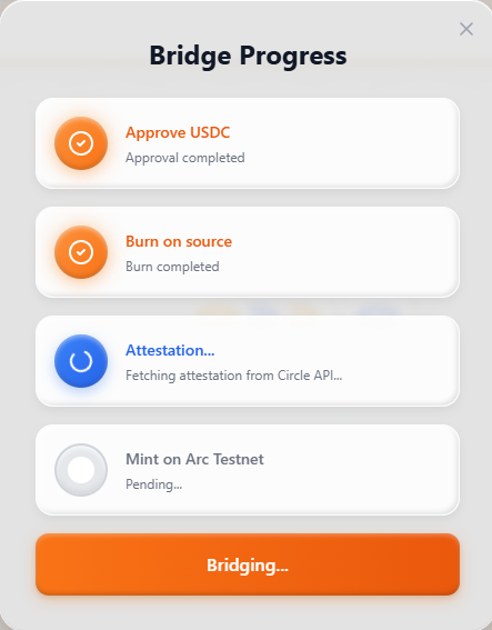 Defi On Chain(Arc testnet) tweet media
