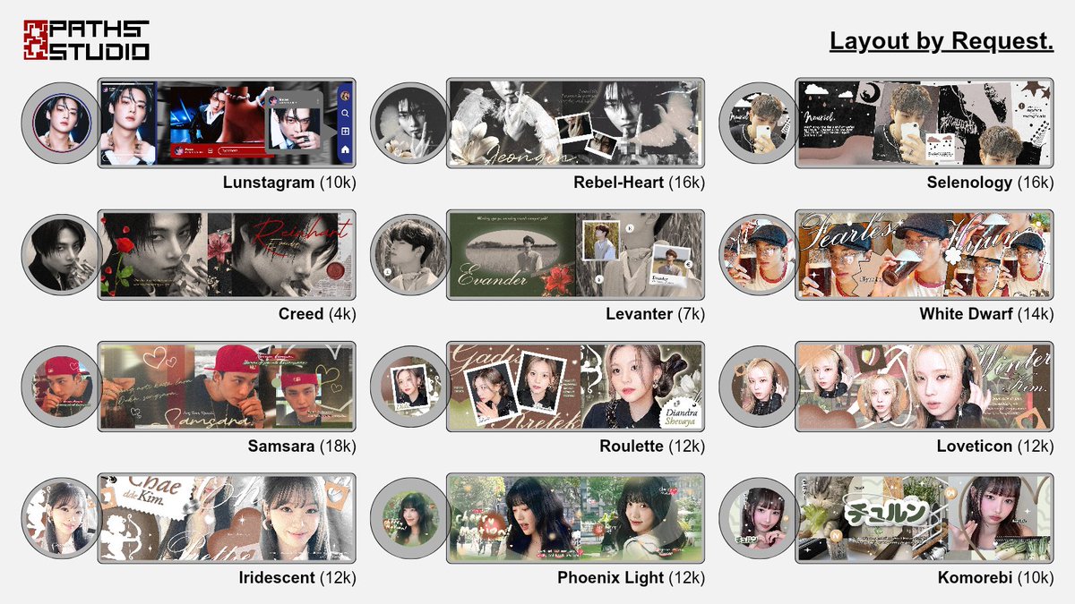 8PATHSTUDIO's tweet image. Help repost please? TIA.

ᅠ Hi,  @8PATHSTUDIO  now  is  𝗢𝗣𝗘𝗡!
 ᅠI  providing  layout  𝘮𝘢𝘥𝘦  𝘣𝘺   𝘳𝘦𝘲𝘶𝘦𝘴𝘵
ᅠ 𝘴𝘵𝘢𝘳𝘵 𝘧𝘳𝘰𝘮  4𝘬  𝘰𝘯𝘭𝘺!  𝘗𝘢𝘺𝘮𝘦𝘯𝘵  𝘷𝘪𝘢 𝘘𝘙𝘐𝘚
ᅠ 𝘰𝘯𝘭𝘺,  kindly check pinned  for  𝙤𝙧𝙙𝙚𝙧!

#zonauang #zonajajan * .