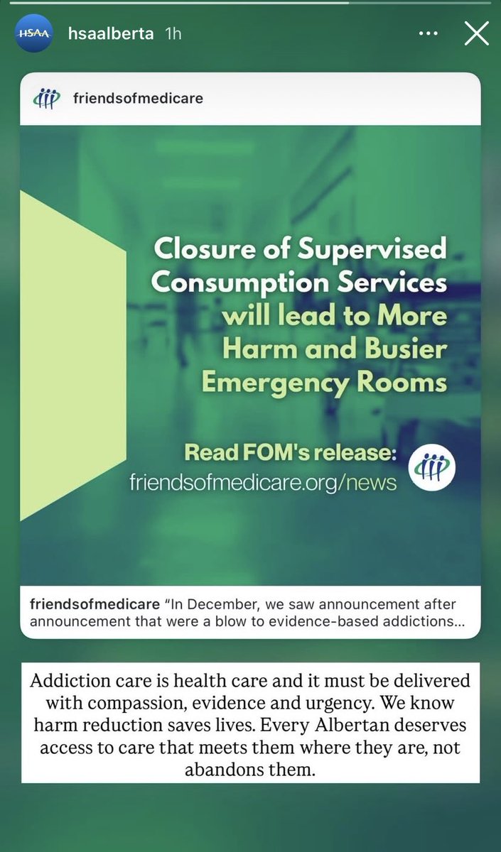 Alberta unions need to stay in their lane. There is zero evidence to show that enabeling illegal drug use saves lives. BC is living proof of that. @HSAA should be fined for posting bullshit like this