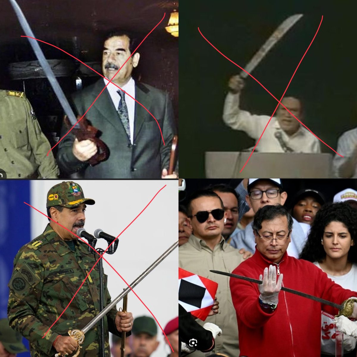 Se montan al poder y se creen los dueños del balón , del país y de sus riquezas .
Por eso terminan muertos, presos o cuidándose el CULO. 
Malparidos.