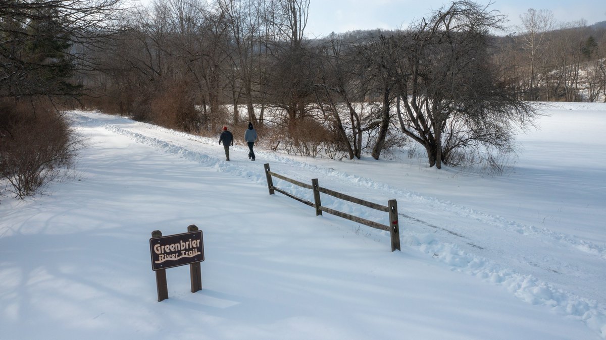 The Greenbrier River Trail is beautiful in all seasons. Take a snowy winter hike through the frozen landscape this year and discover a whole new side of the trail, calm, crisp, and unforgettable.❄