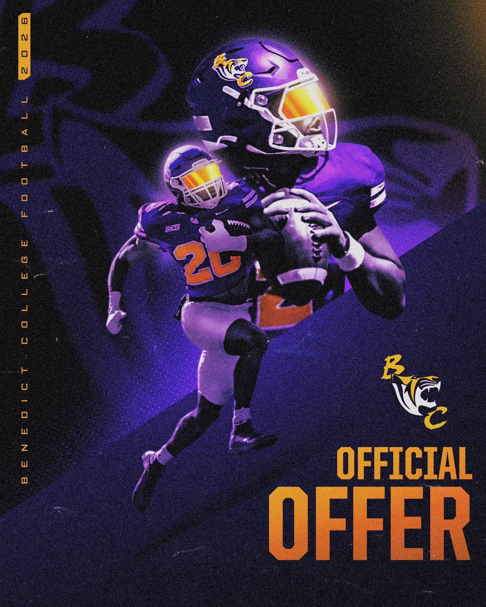 LacharlesWoodr1's tweet image. Blessed to receive an offer from Benedict University #AGTG @coachmbriggs @GoTigers_FB @YoureNextTrain1