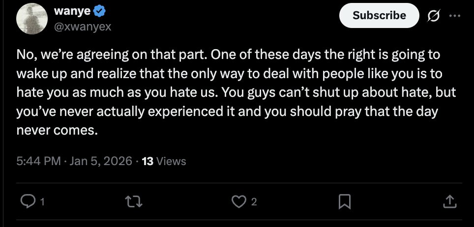 BlueRepublik's tweet image. "you've never actually experienced it"

the far right lynched black men for decades

gay night clubs were burned down regularly in the 70s

they electroshocked gay kids

you called anyone left of Bill Clinton a communist America-hater

he has to be on drugs. this is insane