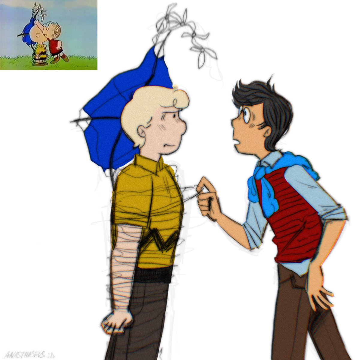 gabe_s_platypus's tweet image. peanuts yaoi save me