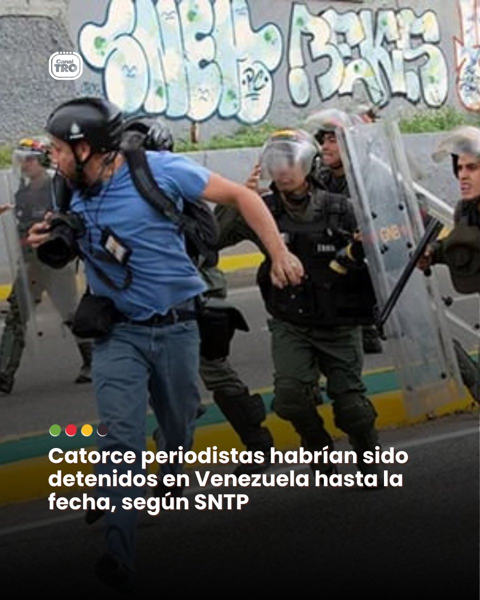 #Noticia 🔴 | Al menos 14 periodistas permanecen detenidos en Venezuela, de acuerdo con el Sindicato Nacional de Trabajadores de la Prensa (SNTP). El gremio informó que los casos corresponden a detenciones registradas en distintos momentos, y no a un solo día.

Según el SNTP, 11