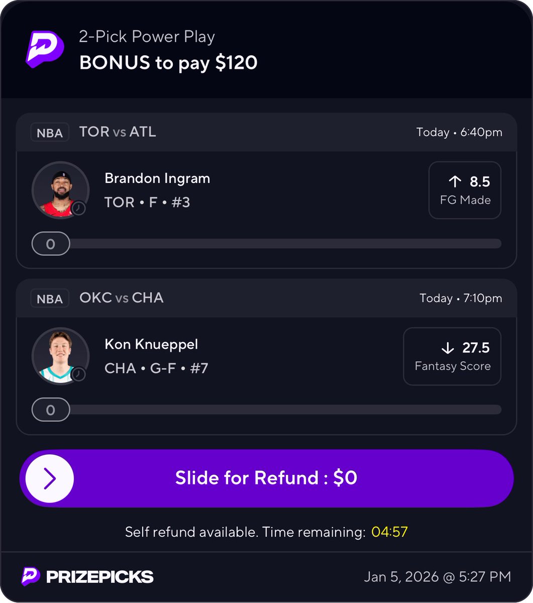 HayWayLineups's tweet image. 2 Man Lineup For NBA ‼️

#PrizePicksNBA #prizepicks #prizepickswinning