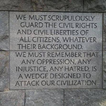 SubRosaMagick's tweet image. Wise words from the #FDR memorial. #CivilRights