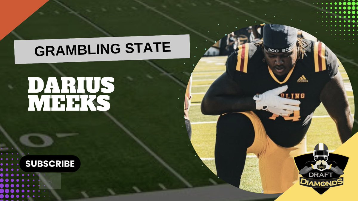 DraftDiamonds's tweet image. Darius Meeks, OL, Grambling State | 2026 NFL Draft Prospect Zoom Interview nfldraftdiamonds.com/2026/01/darius… #NFLDraft