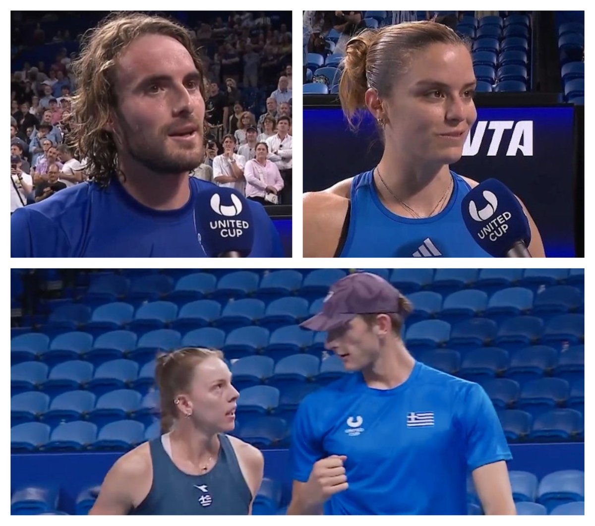 💪 Πολλά συγχαρητήρια στην #TeamHellas του τένις 🎾με τους Στέφανο Τσιτσιπά, Μαρία Σάκκαρη, Δέσποινα Παπαμιχαήλ και Στέφανο Σακελλαρίδη για τη νίκη με 2-1 επί της Βρετανίας και την πρόκριση στα προημιτελικά του #UnitedCup.
👉 Επόμενος αντίπαλος την Τετάρτη η Ελβετία. 
#tennis