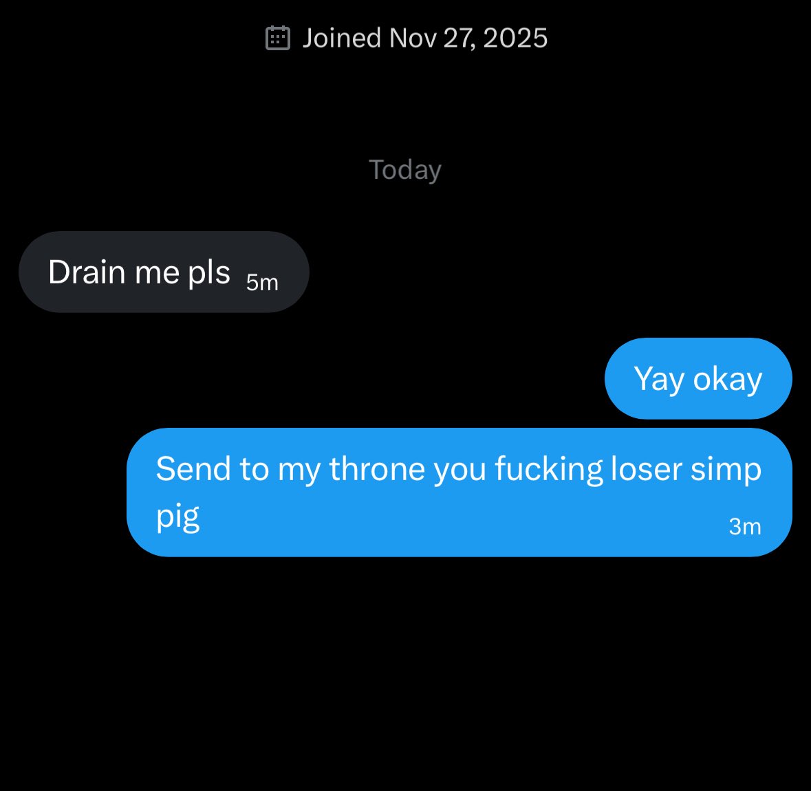 PrincessLessia's tweet image. the response every loser should get: