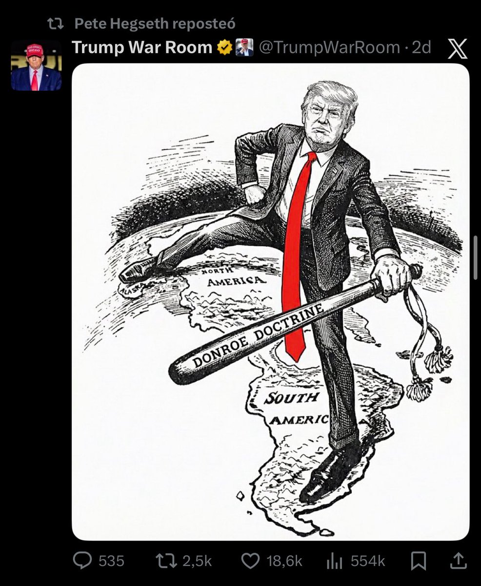 A ver qué retuiteó el Secretario de Guerra de Trump?