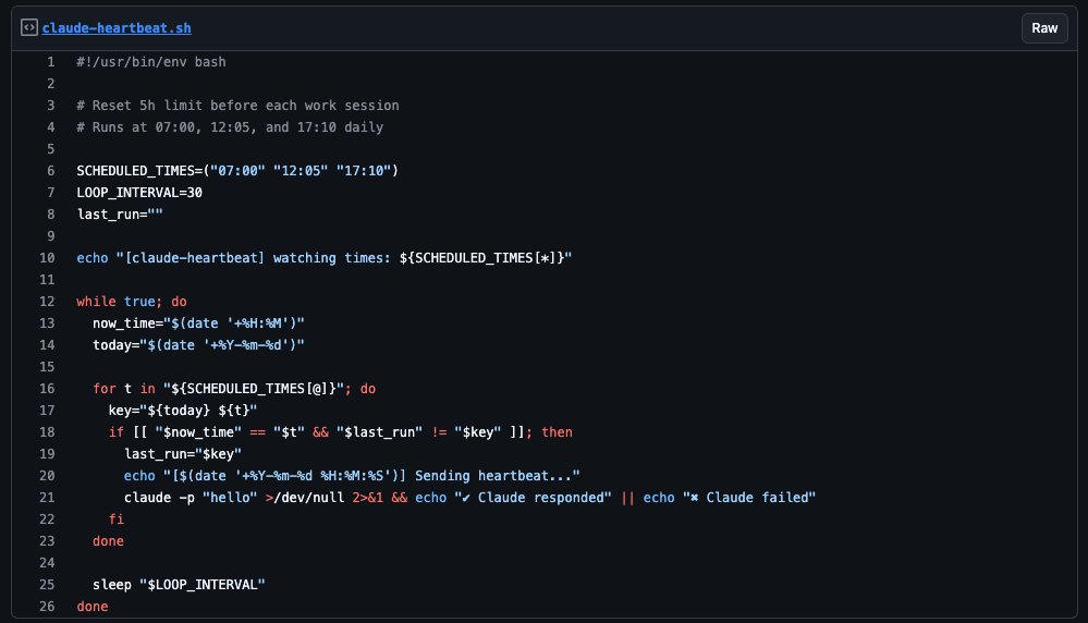 run this in background to never hit the 5hr limit.

thank me later.