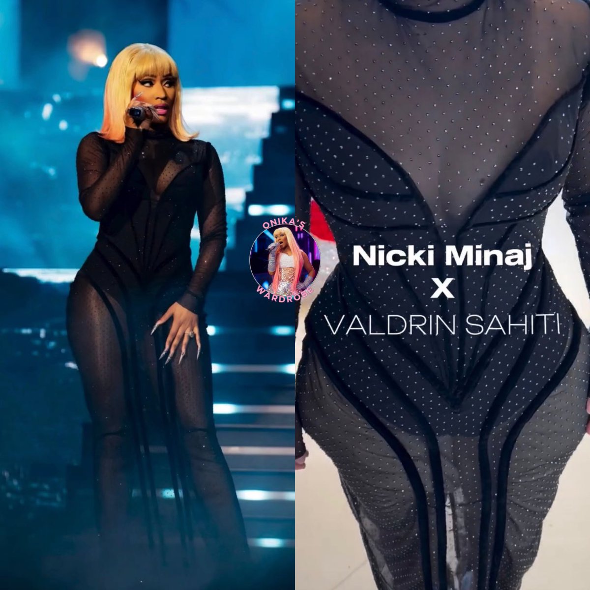 onikaswardrobe's tweet photo. Pink Friday 2 World Tour:
@NICKIMINAJ wearing a lace detail gown by Valdrin Sahiti. 
#nickiminaj
#fashion
#style
#barbie
#valdrinsahiti
#pf2wt
#pinkFriday2worldtour https://t.co/W9Y4csxYoC