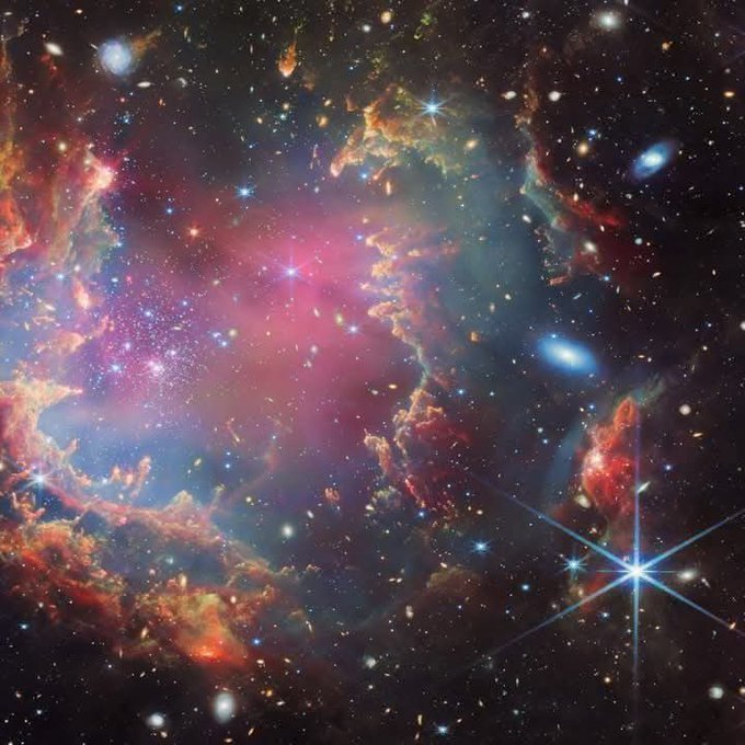 Meet NGC 602, a young star cluster in the Small Magellanic Cloud