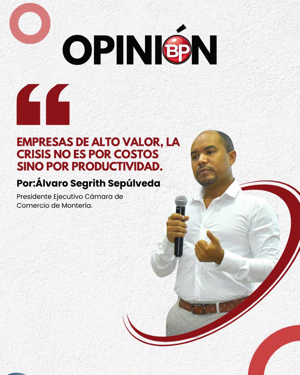 burbujapolitica's tweet image. Empresas de Alto Valor, la crisis no es por costos sino por productividad. @AlvaroSegrith @ccmonteria burbujapolitica.com/empresas-de-al…