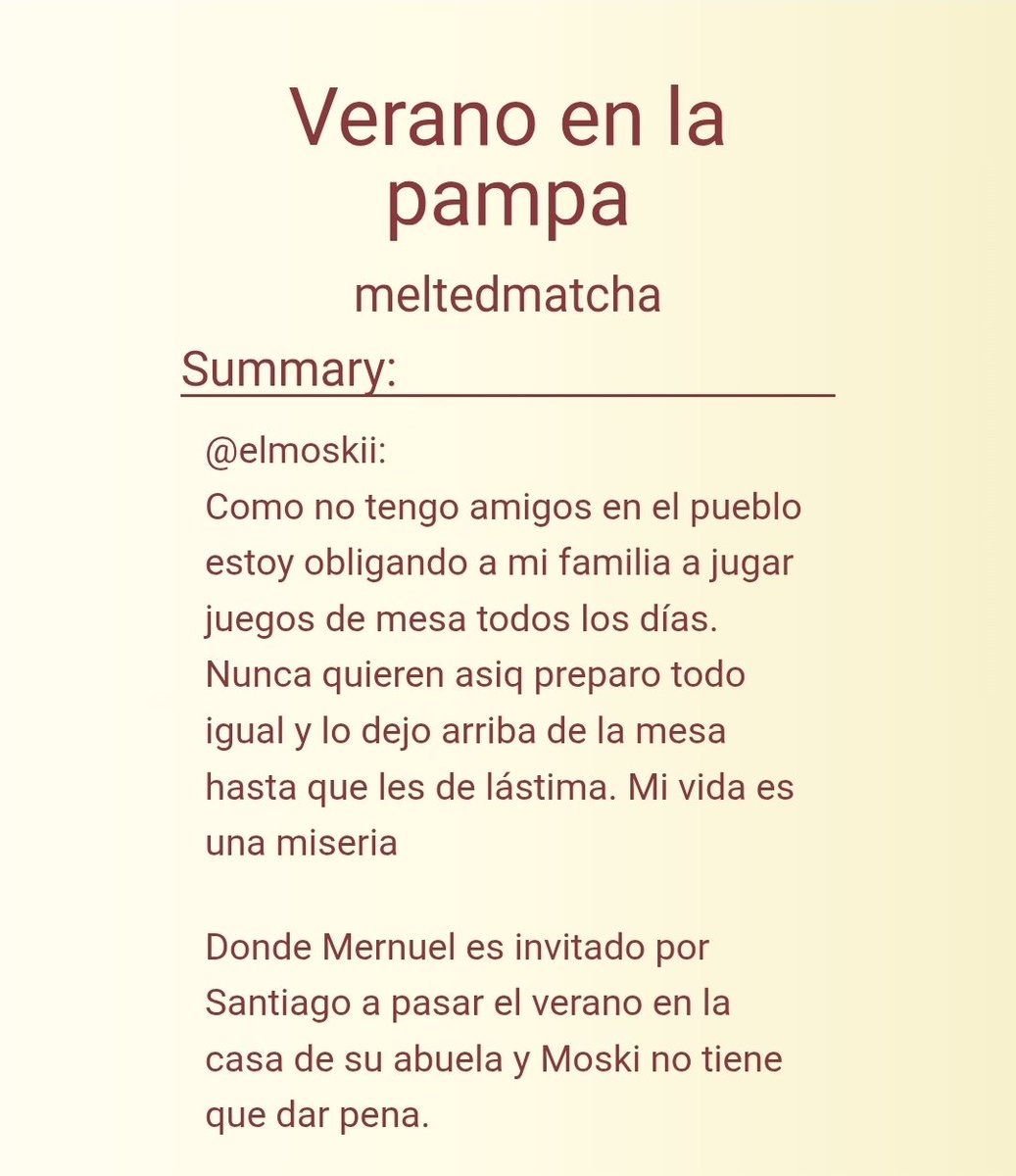 meltedmatchaa's tweet image. dia 5. #MernoskiWeek
casi 8k palabritas🫣
basado en este tweet q me ayudo con la idea.

palabras usadas: celos. uno esta enfermo.
archiveofourown.org/works/77171176