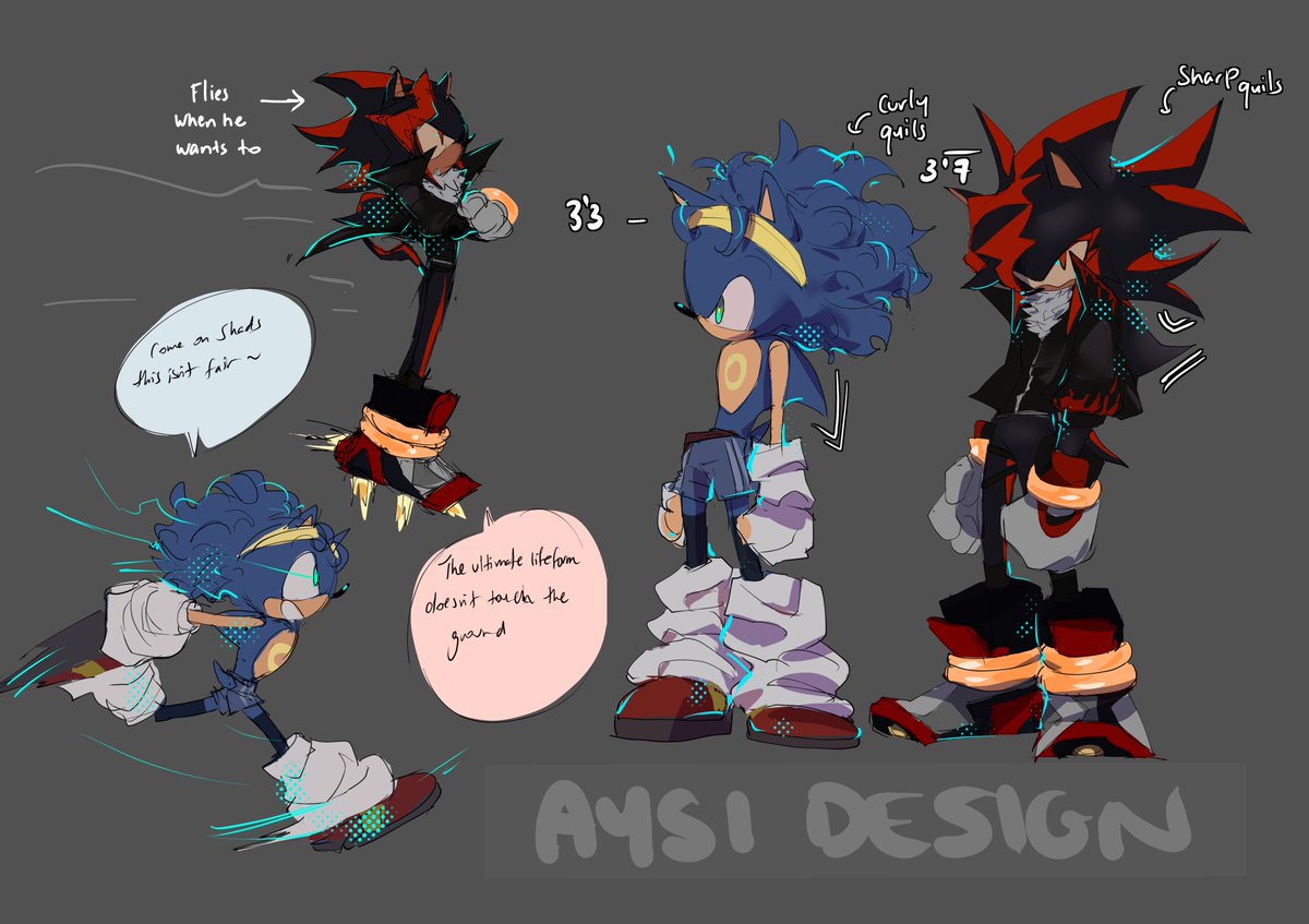 the sonic and shadow designs are complete