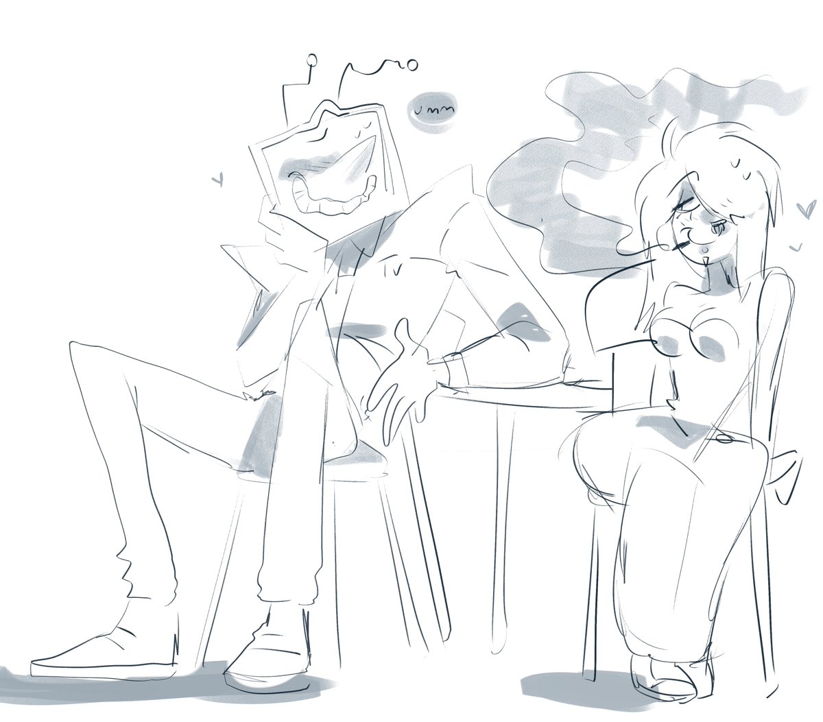 we are on a date and im making him uncomfortable #tenna #DELTARUNE