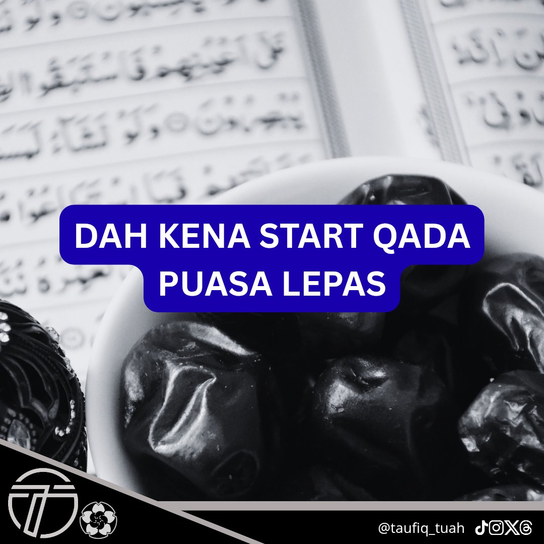 DAH KENA START QADA PUASA LEPAS

Ramadhan dah nak sampai. Jadinya lekas² lah kita tunaikan qada puasa kita yg lps. Jgn lh kita mengumpulkan puasa² yg tak terqada dgn bnyk sekali. Percayalah, itu bukan hobi 'collecting' yg bgs.

AMARAN: Kenapa kita tak puasa je bulan Ramadhan tu?