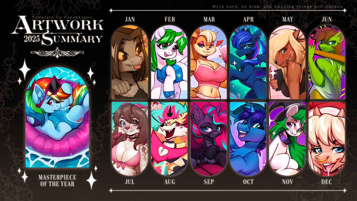Oh I just realized I forgot to show you guys my 2025 art summary! I still haven't shown you some of the art that you see here tho🤔

#ArtSummary2025 #summaryofart2025