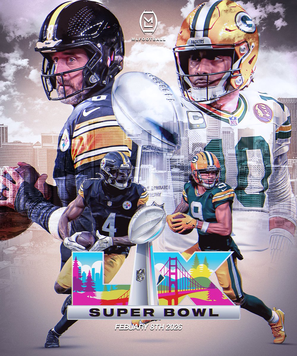 MLFootball's tweet image. THE SUPER BOWL AMERICA NEEDS:

THE GREEN BAY #PACKERS VERSUS THE PITTSBURGH #STEELERS.

The legend versus his protégé: Aaron Rodgers and Jordan Love 

Two of the league’s most iconic franchises and fan bases.

This would be the most hyped up Super Bowl matchup ever…

GB-PIT 2.0.