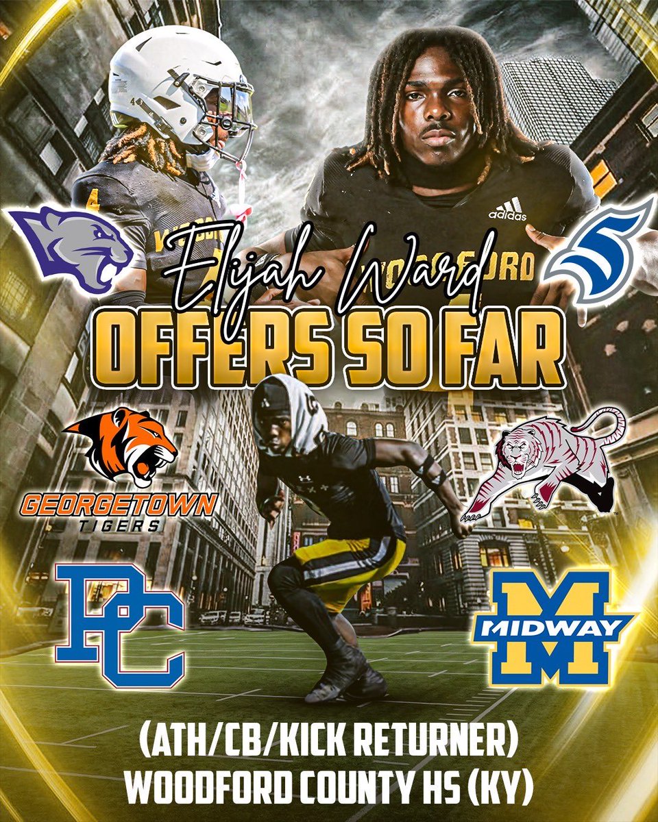 4LTWARD's tweet image. @24Wardd … Coaches’ Elijah Ward is a 💎 Recruit and he’s a game changer as player! @WoodfordFBall @coachRoleyDBN @vaughtsviews @On3sports @247Sports @247recruiting @KeithFarmer18 @p1_graphics 
@KentuckySports