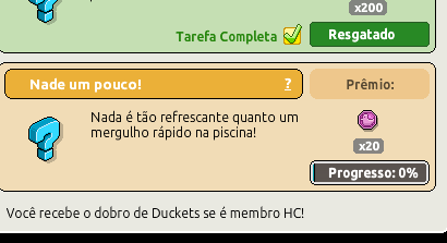Zoiinho1's tweet photo. Hey @habbo @HabboPTBR @sirjonasxx , could you fix this quest? "Swim a little!" It's not completing, and many people are losing their day streaks because of it. https://t.co/i6OWo4SewO