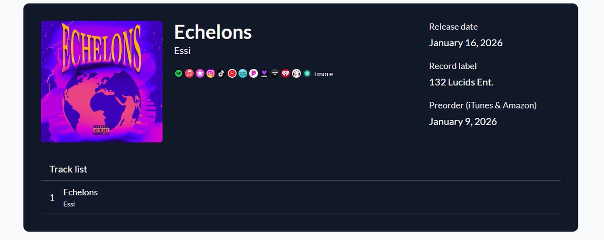 essi4l's tweet photo. Jan 16th, 12am EST - Echelons https://t.co/vpqo6BlYr8