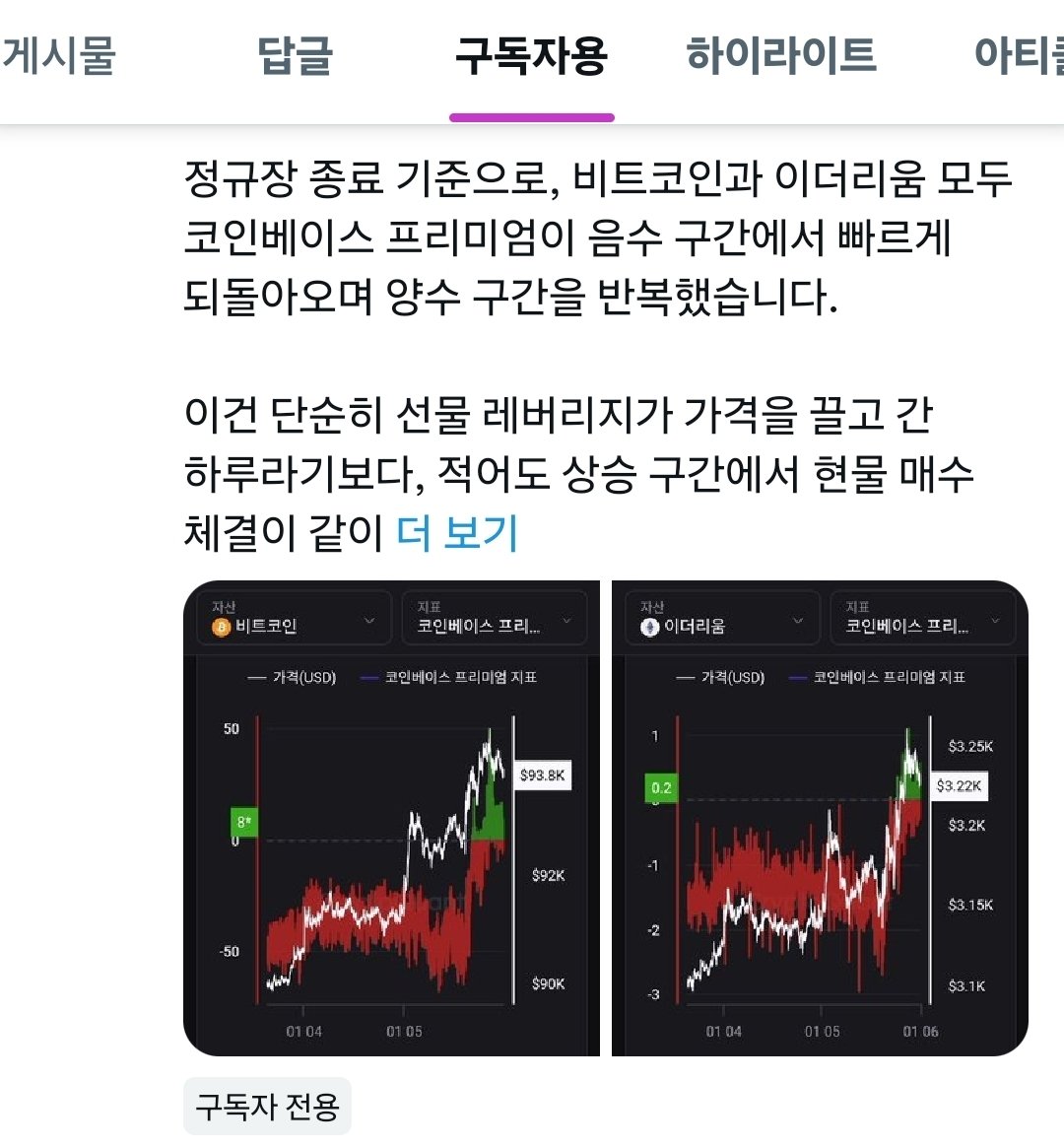 비트코인과 이더리움이 그동안 파생 주도의 위아래 흔들기 장세 속에서 횡보해 왔다면, 어제는 확실히 현물 주도의 흐름이 관찰됐습니다. 이  움직임이 단발성 수급인지, 아니면 지속적인 현물 유입으로 이어지는 신호인지는 앞으로의 흐름을 조금 더 지켜볼