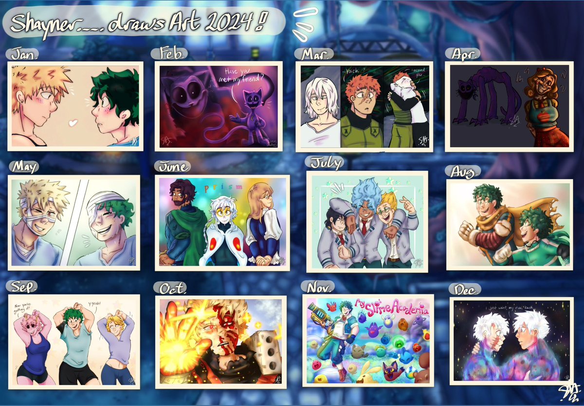 ShaynerDraws's tweet image. My end of the year pieces over the years! 
#endoftheyear #HappyNewYear2026 #happynewyear #2026