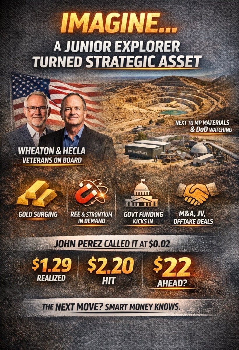 <a href="/Dateline_DTR/">Dateline Resources Limited</a> will be the...

Mining company of the decade...

Stock pick of the decade...

Rare Earth mine of the decade...

Strontium mine of the decade...

Money maker of the decade...

Get on board before the decade ends.

#RareEarth #CriticalMinerals #Gold #REE #Strontium