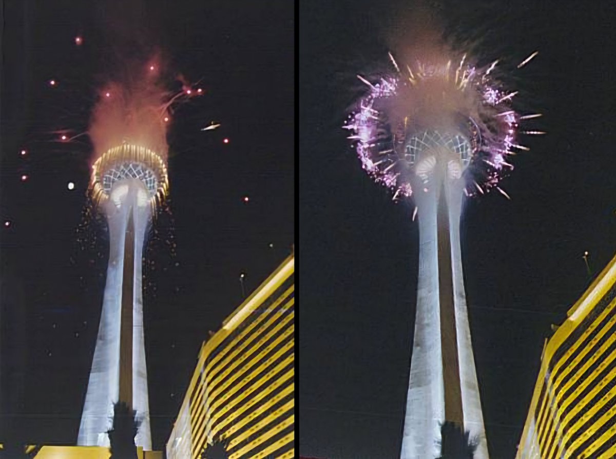 _GrandPaD's tweet image. OTD 1996 the Stratosphere Hotel opened in #LasVegas . The 1,149ft observation tower is the tallest in the United States. The initial 1500 hotel rooms would open a week later. It was renamed The Strat in 2019. @stratvegas