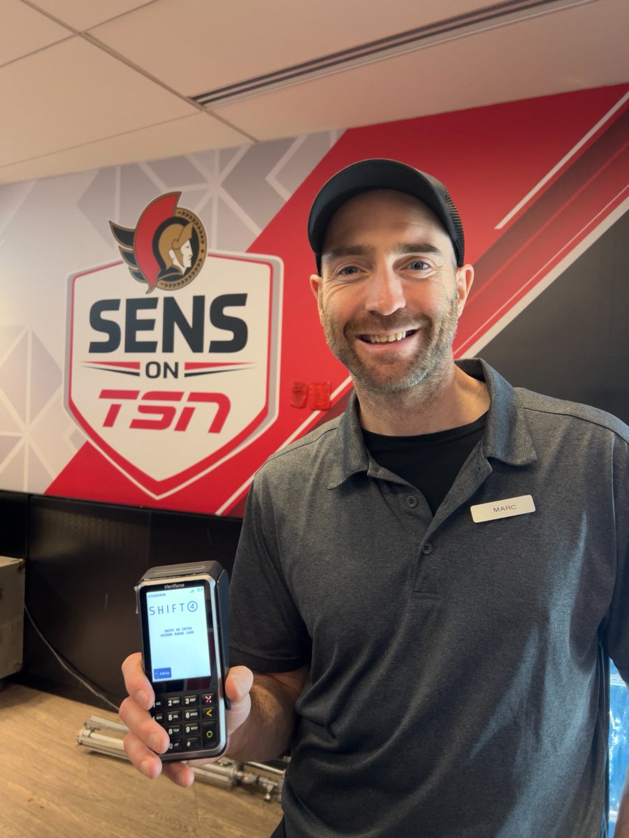Shift4's tweet image. Fast breaks on the ice. Fast payments in the stands.🏒⚡️

Shift4 is proud to power seamless payments for @Senators fans all game long. 

#GoSensGo