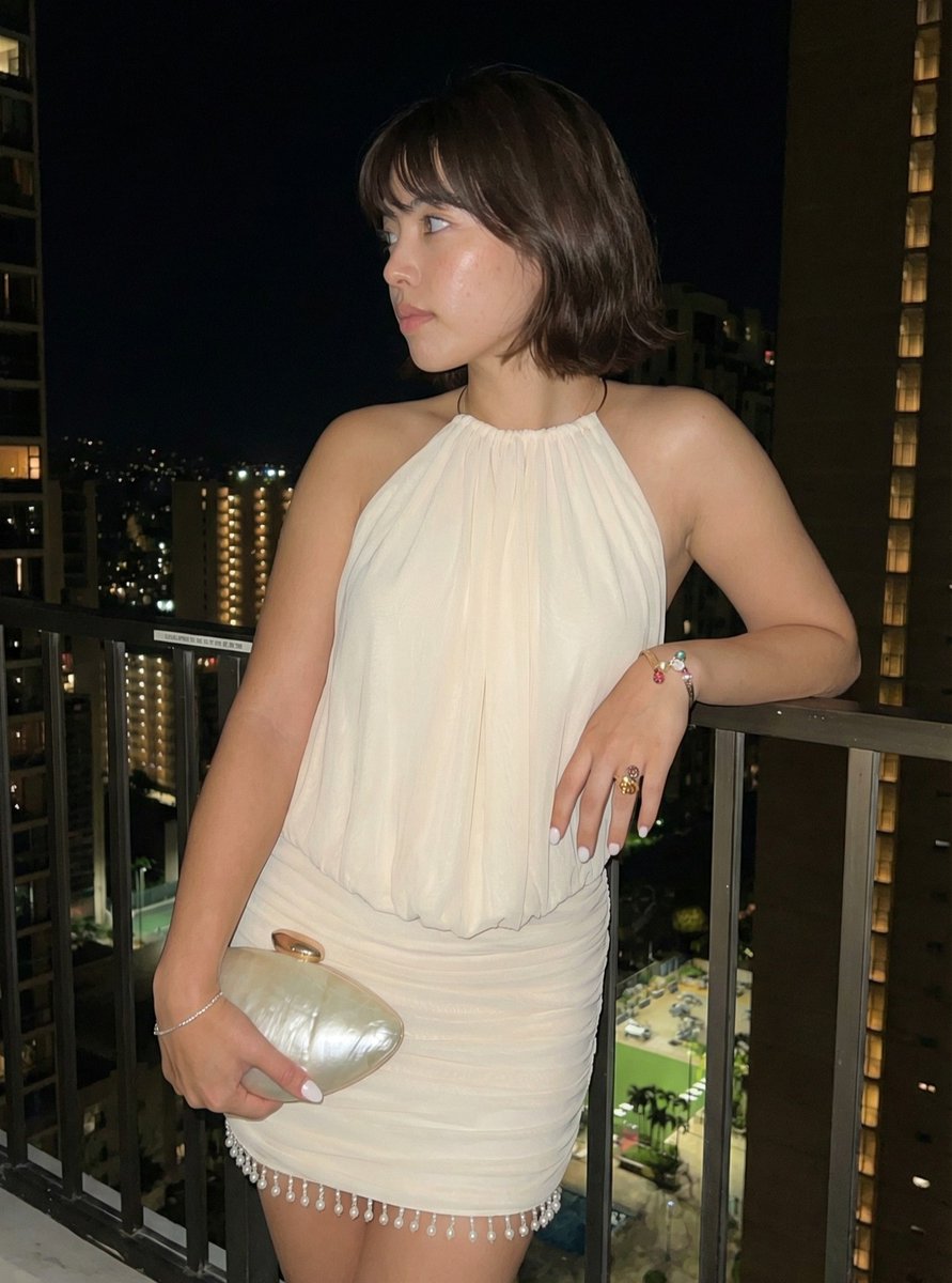 AlinaSeraph's tweet photo. City lights and cream delights. 🌃🤍

#cityviews #balconyvibes #creamdress #nightoutstyle #shortbob #elegantlook #pearlootd #eveningglow #vacationmode #ootn https://t.co/kVA7NwMNkc