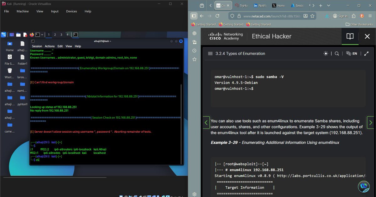 Alhaji_larosh29's tweet image. Learning Nmap port scanning, different scan types, and enumeration techniques to gather about detailed info about a target system and identify security weaknesses.
#CyberSecurity #PenetrationTesting